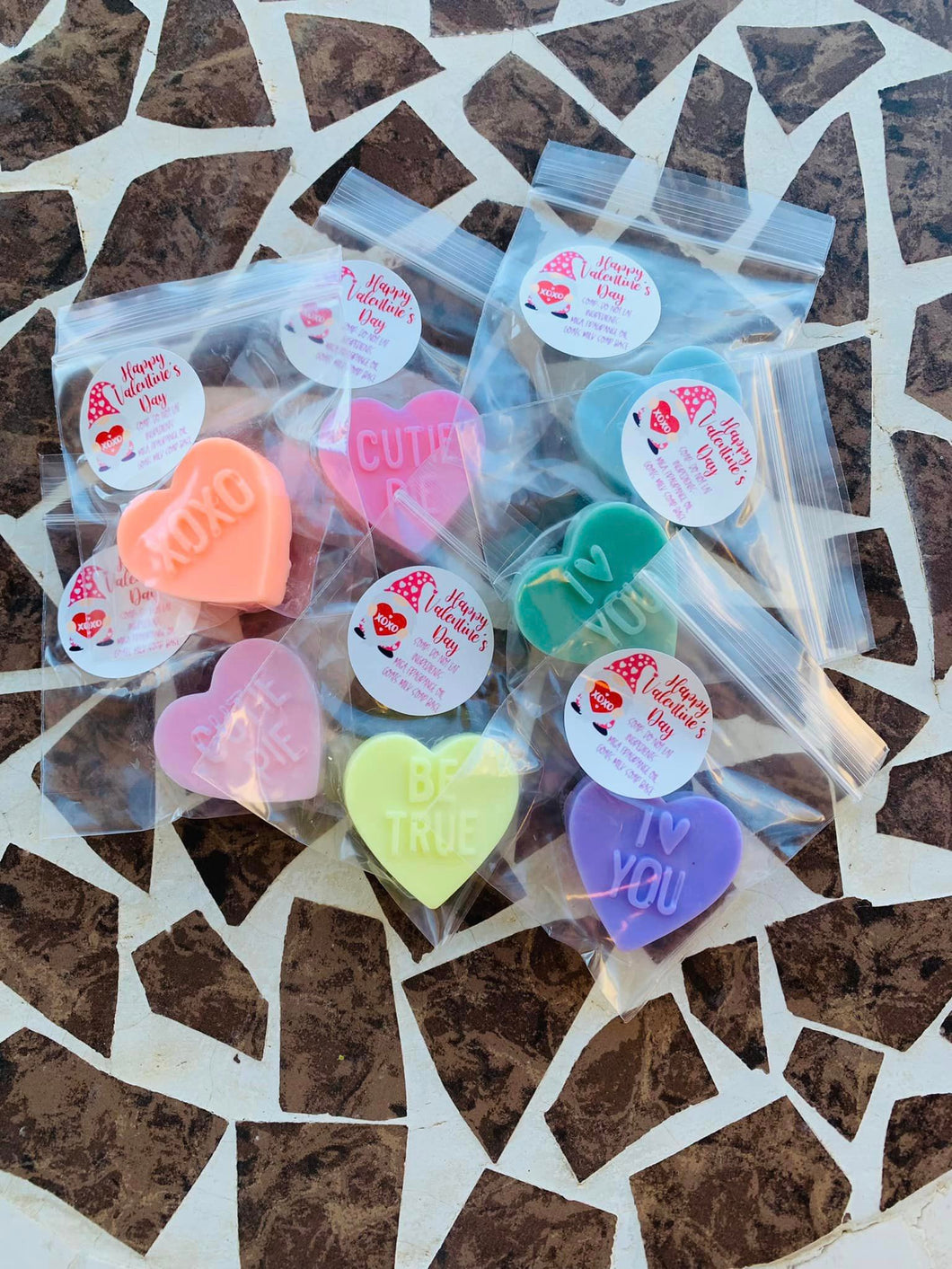 Candy Hearts Mini Soaps Wholesale (Pack Of 10)