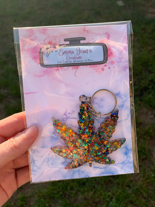 Leaf Epoxy Keychain