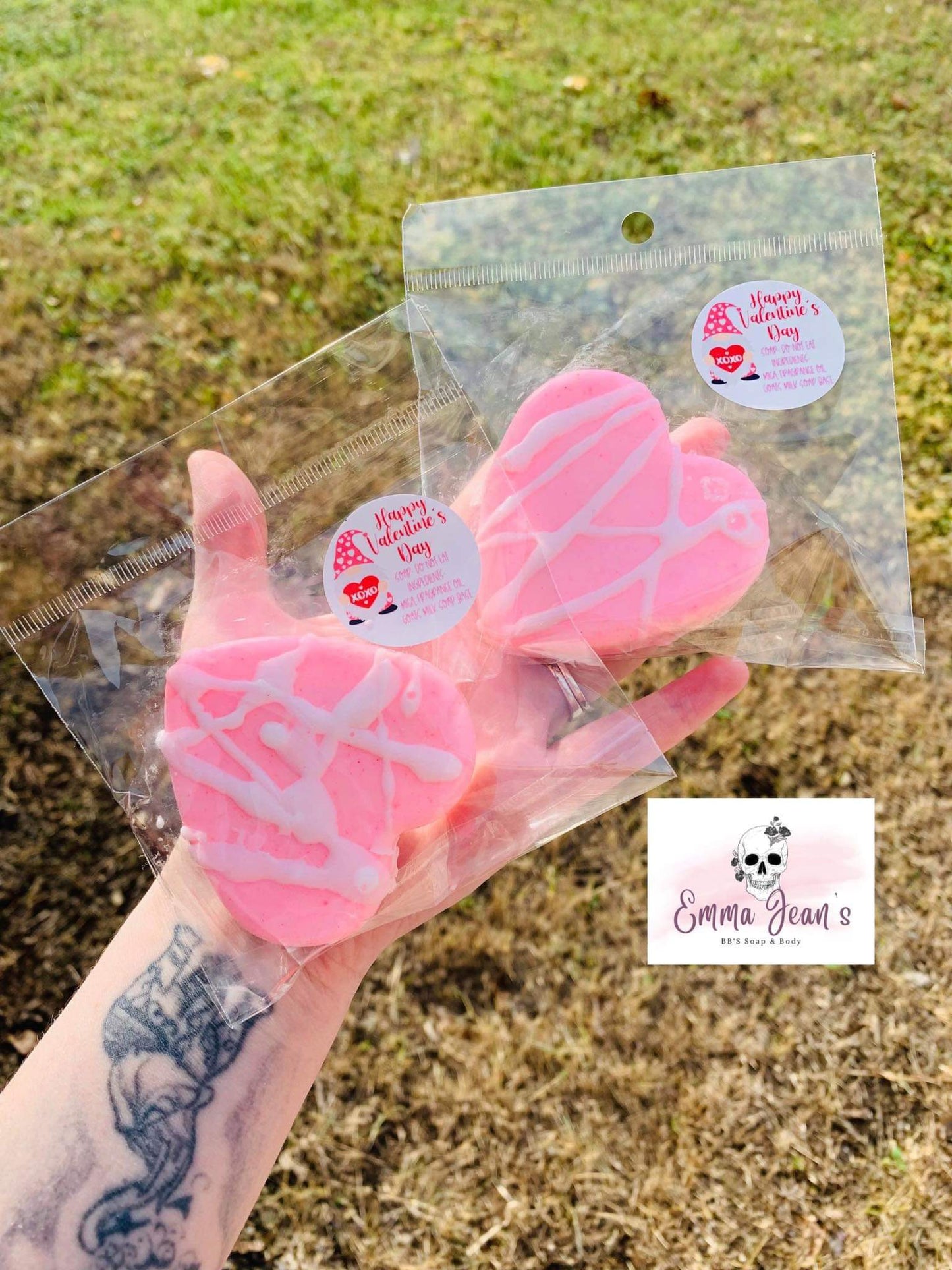 Wholesale - Full Size Heart Cake Soaps (Pack Of 5)