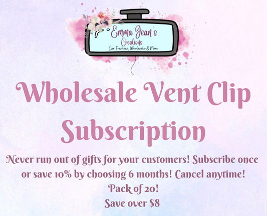 Wholesale- Subscription Mini Freshie Vent Clips