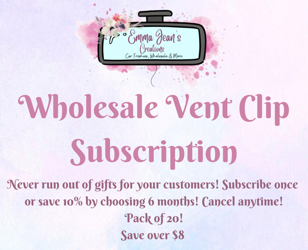 Wholesale- Subscription Mini Freshie Vent Clips