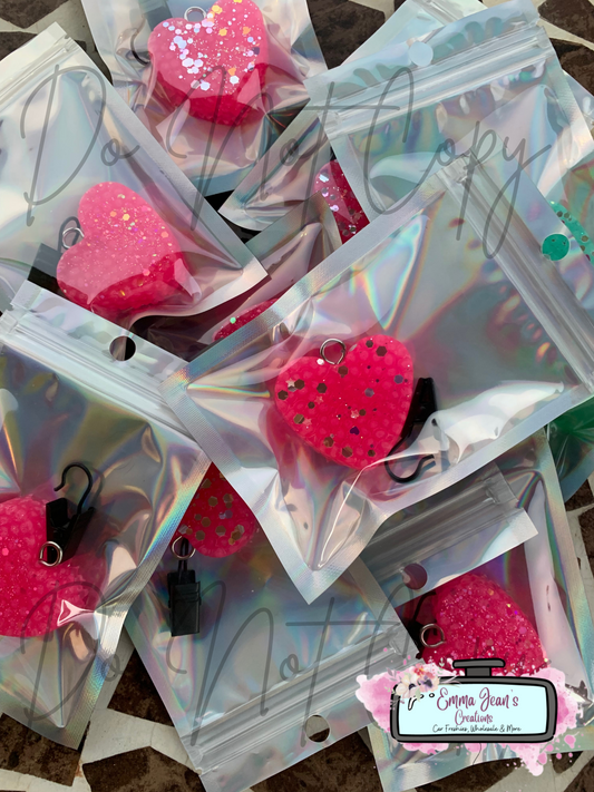 Wholesale - Mini Heart Vent Clip Freshies (Pack Of 10)