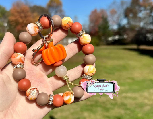 Pumpkin Wristlet Keychain